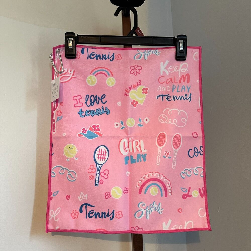 New 1 Pcs Tennis Towel Gift For Girl 15x17inch Soft Prints Towel Absorbent